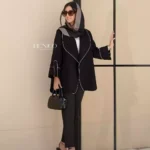 خرید مانتو کتی رنگ مشکی از مزون بنیکو
