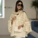 خرید مانتو مجلسی لینن و سوزن دوزی هند از مزون بنیکو