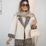 خرید کت پلنگی جنس لینن از مزون بنیکو
