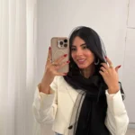 شال لبه تور رنگ مشکی