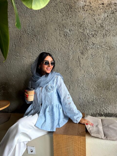 مانتو lavender آبی