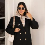 خرید کت تک پاییزه زنانه رنگ مشکی از مزون بنیکو