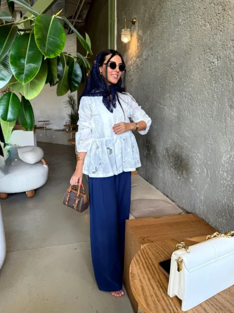 مانتو lavender سفید