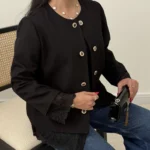 کت تک مشکی مجلسی زنانه از مزون بنیکو