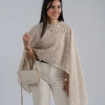 خرید پانچ تابستانی رنگ‌ کرم از مزون بنیکو