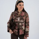 خرید کت تک زنانه رنگ‌ قهوه ای از مزون بنیکو